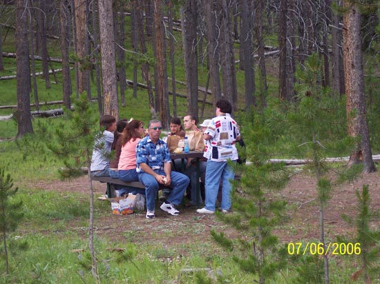 2006 family reunion in Yellowstone National Park